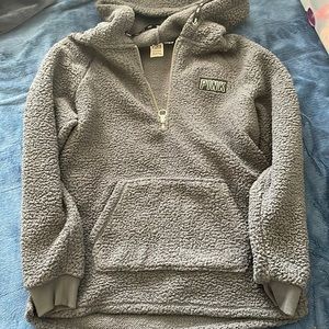 Grey Sherpa PINK pullover